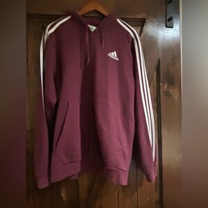 Adidas Men's Burgundy Hoodie